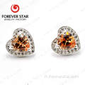 Silver Gemstone Boucle d&#39;oreille de nouveaux design bijoux